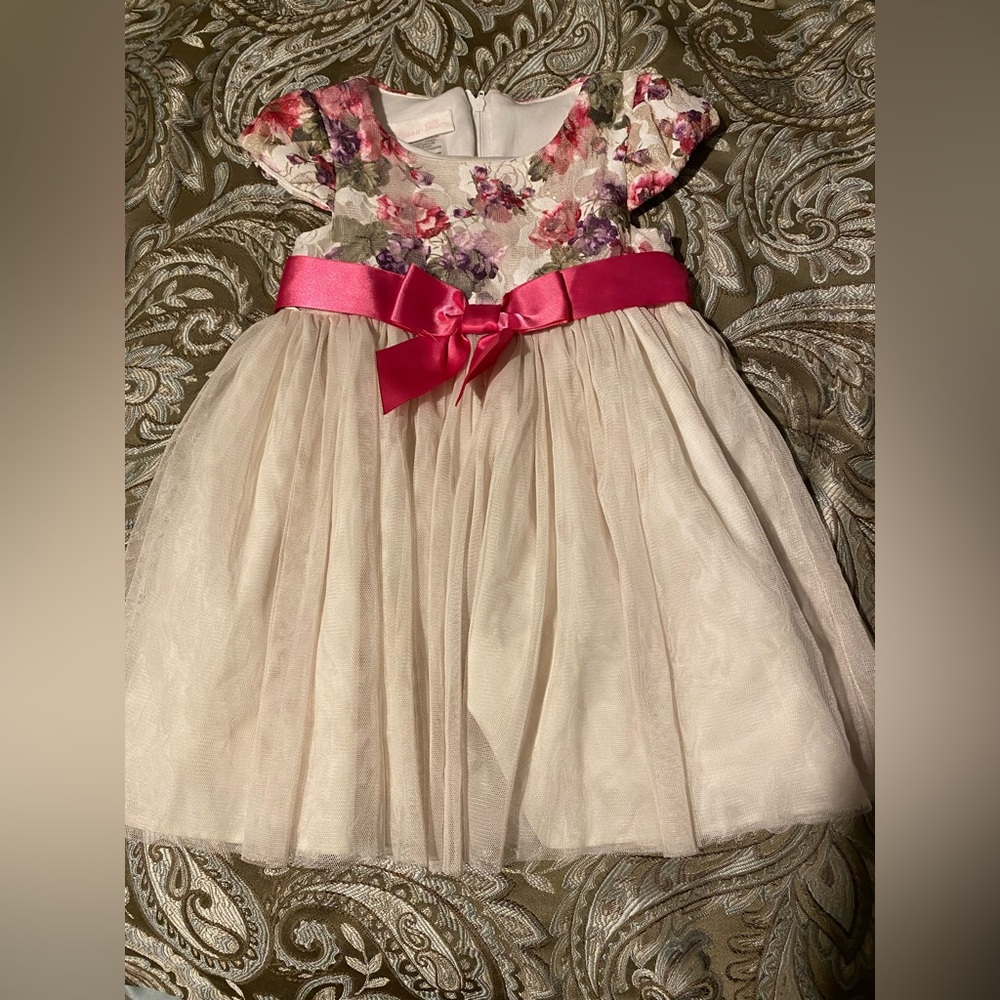 RARE EDITIONS baby girls sleeveless floral formal dress